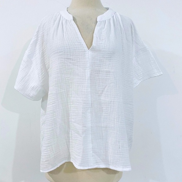Joie 100% cotton tee muslin airy summer top - Picture 1 of 10